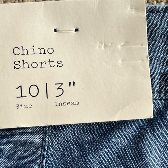 a new day Chambray 3” chino shorts NWT size 10 - Picture 6 of 12